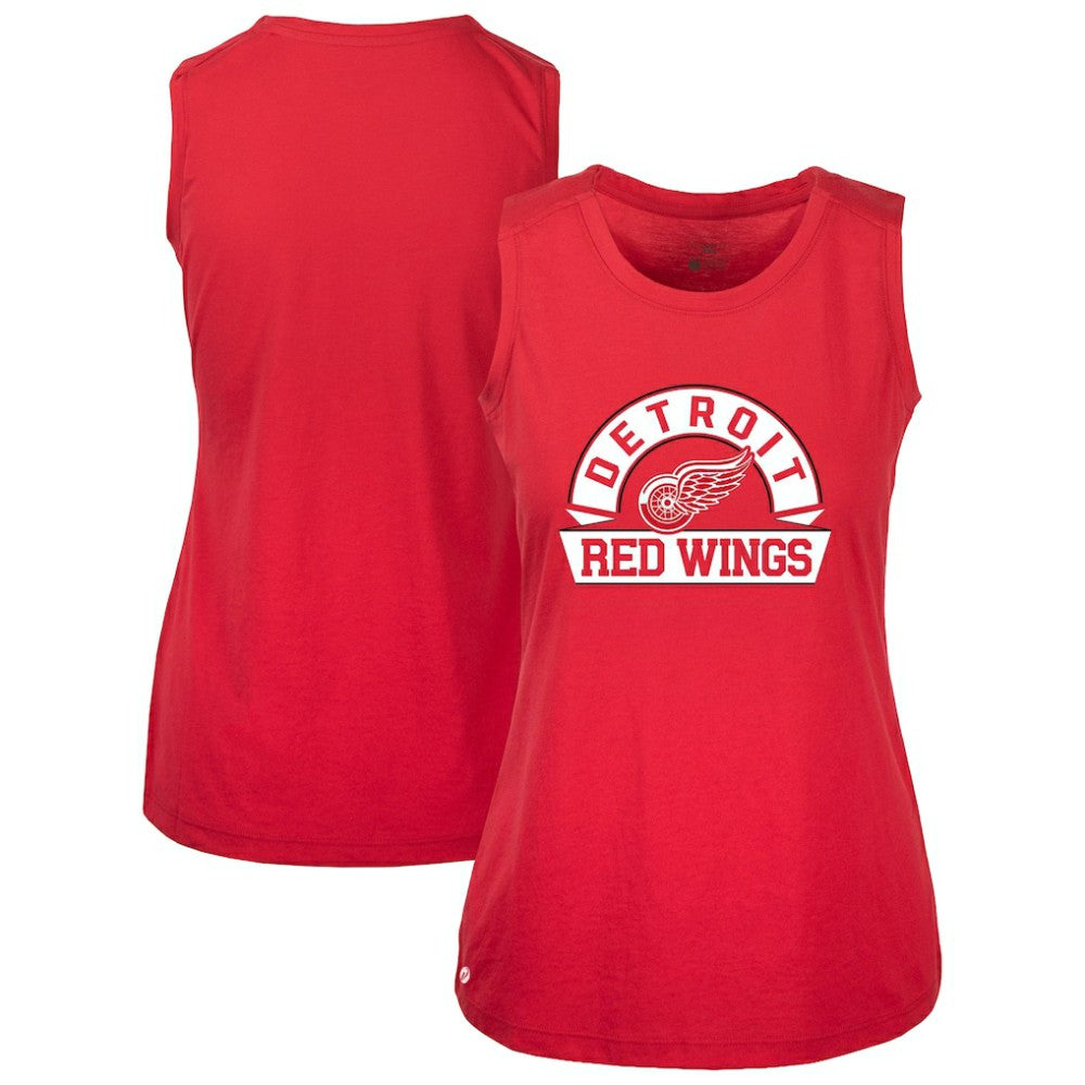NHL Red Detroit Red Wings Levelwear Women's Macy Banner Arch Tank Top
