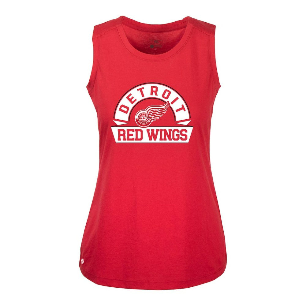 NHL Red Detroit Red Wings Levelwear Women's Macy Banner Arch Tank Top