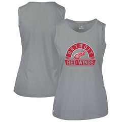 NHL Gray Detroit Red Wings Levelwear Women's Macy Banner Arch Tank Top
