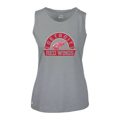 NHL Gray Detroit Red Wings Levelwear Women's Macy Banner Arch Tank Top