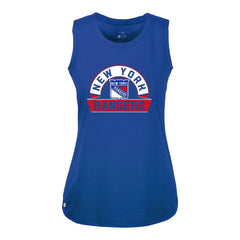 NHL Royal New York Rangers Levelwear Women's Macy Banner Arch Tank Top
