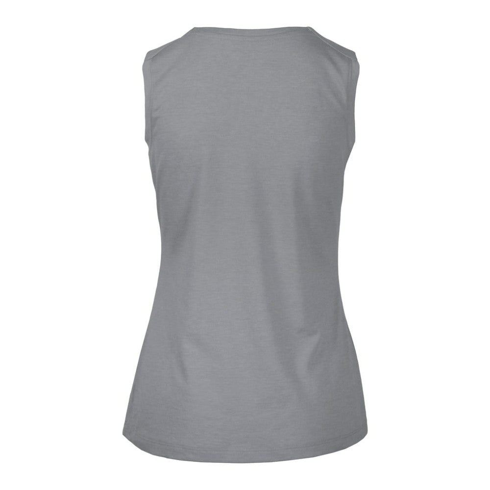 NHL Gray New York Rangers Levelwear Women's Macy Banner Arch Tank Top
