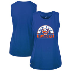 NHL Royal New York Islanders Levelwear Women's Macy Banner Arch Tank Top