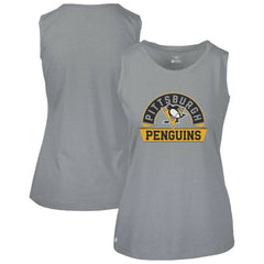 NHL Gray Pittsburgh Penguins Levelwear Women's Macy Banner Arch Tank Top