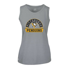 NHL Gray Pittsburgh Penguins Levelwear Women's Macy Banner Arch Tank Top