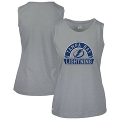 NHL Gray Tampa Bay Lightning Levelwear Women's Macy Banner Arch Tank Top
