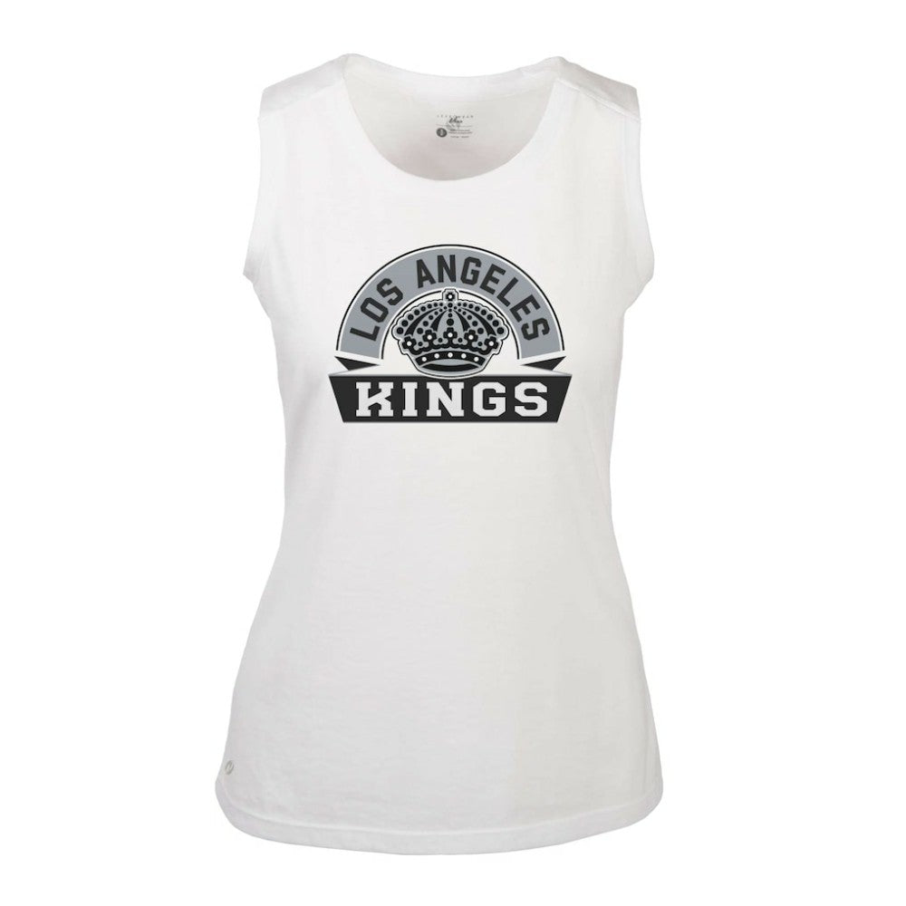 NHL White Los Angeles Kings Levelwear Women's Macy Banner Arch Tank Top