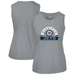 NHL Gray Winnipeg Jets Levelwear Women's Macy Banner Arch Tank Top