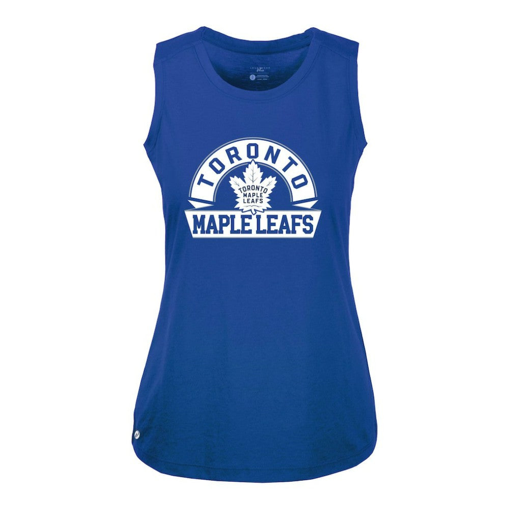 NHL Royal Toronto Maple Leafs Levelwear Women's Macy Banner Arch Tank Top