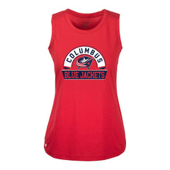 NHL Red Columbus Blue Jackets Levelwear Women's Macy Banner Arch Tank Top
