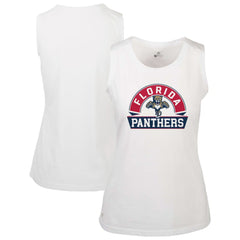 NHL White Florida Panthers Levelwear Women's Macy Banner Arch Tank Top