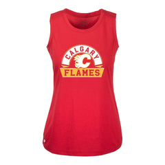 NHL Red Calgary Flames Levelwear Women's Macy Banner Arch Tank Top