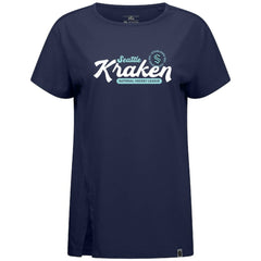 NHL Deep Sea Blue Seattle Kraken Levelwear Women's Influx Monument T-Shirt
