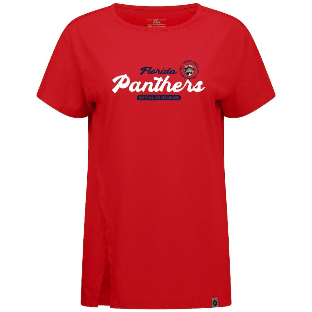 NHL Red Florida Panthers Levelwear Women's Influx Monument T-Shirt