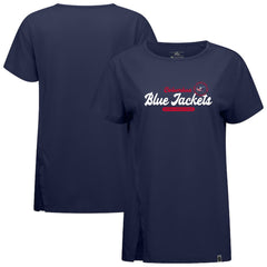 NHL Navy Columbus Blue Jackets Levelwear Women's Influx Monument T-Shirt
