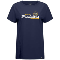 NHL Navy Nashville Predators Levelwear Women's Influx Monument T-Shirt