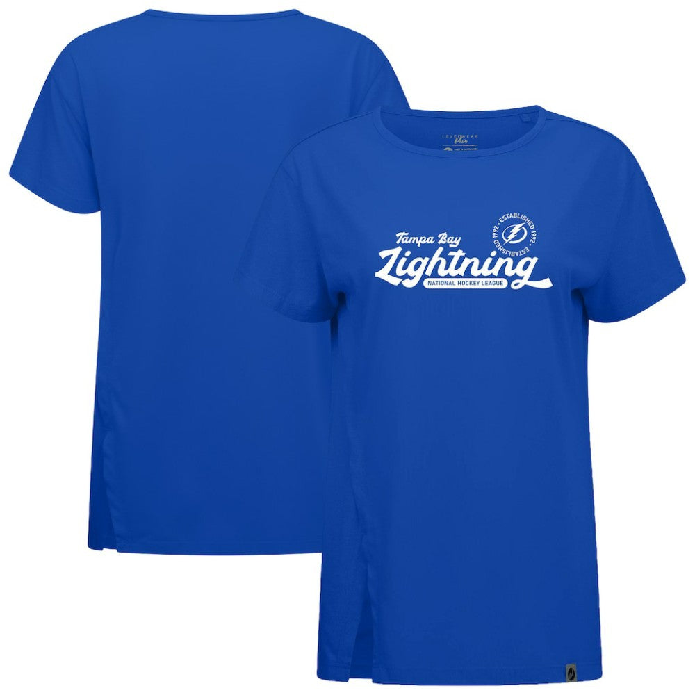 NHL Royal Tampa Bay Lightning Levelwear Women's Influx Monument T-Shirt