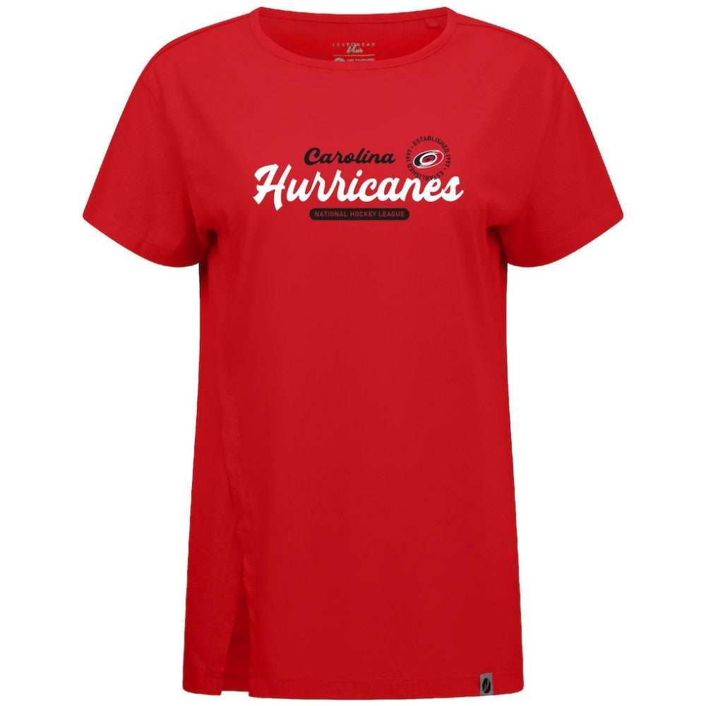 NHL Red Carolina Hurricanes Levelwear Women's Influx Monument T-Shirt