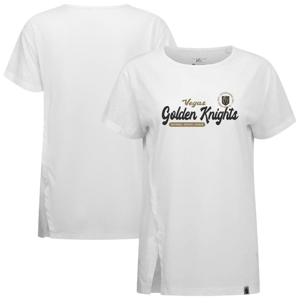 NHL White Vegas Golden Knights Levelwear Women's Influx Monument T-Shirt