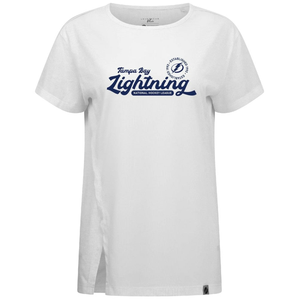 NHL White Tampa Bay Lightning Levelwear Women's Influx Monument T-Shirt