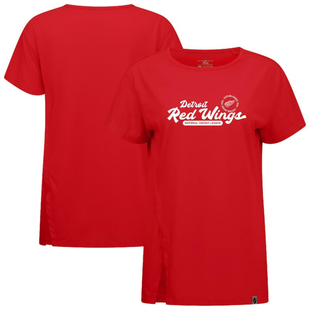 NHL Red Detroit Red Wings Levelwear Women's Influx Monument T-Shirt