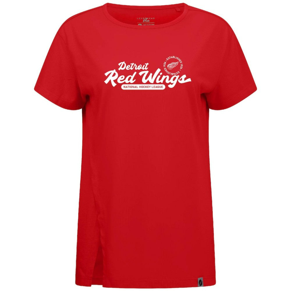 NHL Red Detroit Red Wings Levelwear Women's Influx Monument T-Shirt