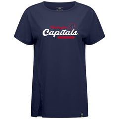 NHL Navy Washington Capitals Levelwear Women's Influx Monument T-Shirt