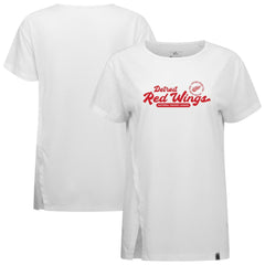 NHL White Detroit Red Wings Levelwear Women's Influx Monument T-Shirt