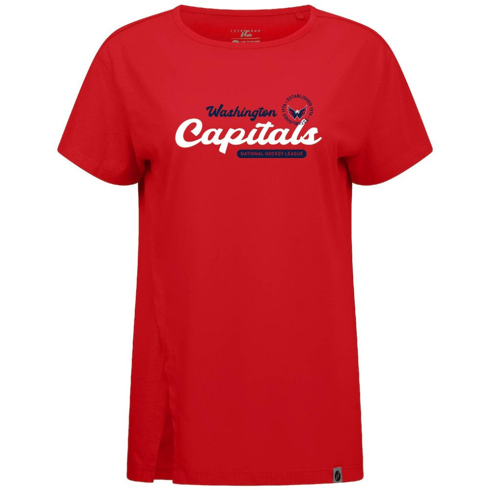 NHL Red Washington Capitals Levelwear Women's Influx Monument T-Shirt