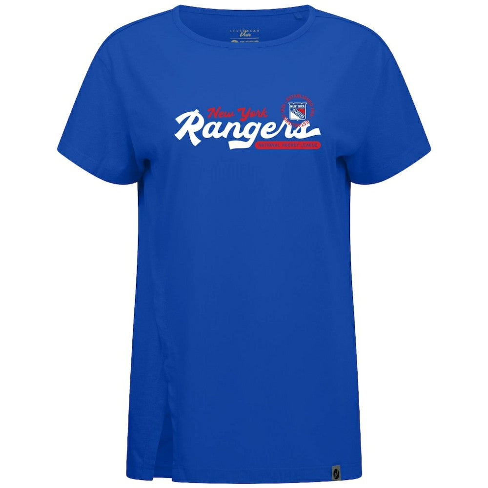 NHL Royal New York Rangers Levelwear Women's Influx Monument T-Shirt