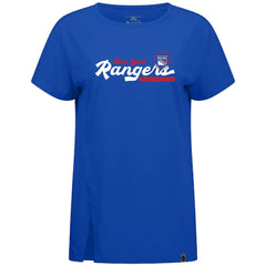 NHL Royal New York Rangers Levelwear Women's Influx Monument T-Shirt