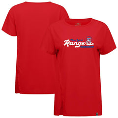 NHL Red New York Rangers Levelwear Women's Influx Monument T-Shirt