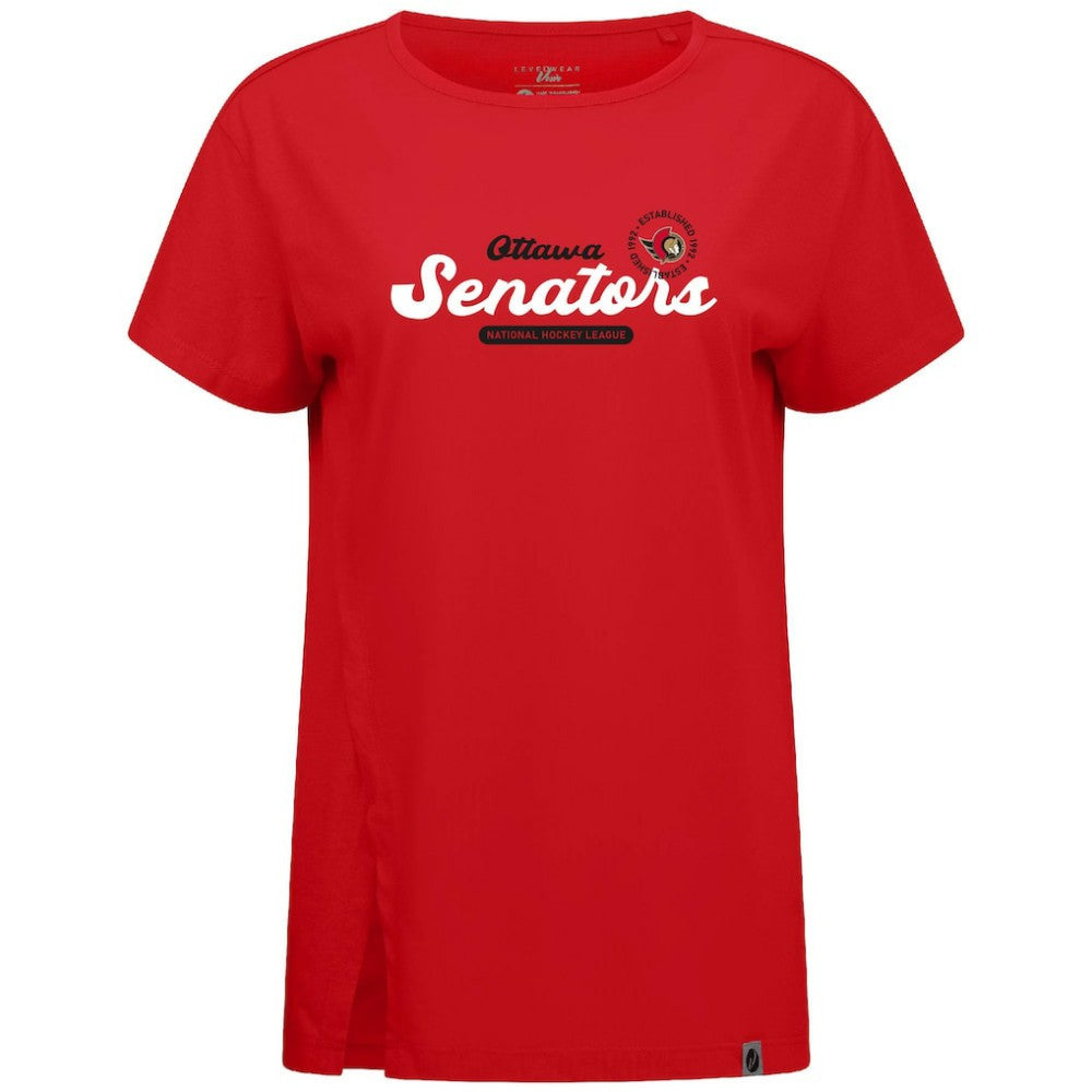 NHL Red Ottawa Senators Levelwear Women's Influx Monument T-Shirt