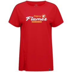 NHL Red Calgary Flames Levelwear Women's Influx Monument T-Shirt