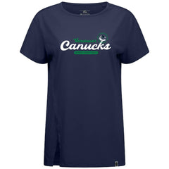 NHL Navy Vancouver Canucks Levelwear Women's Influx Monument T-Shirt