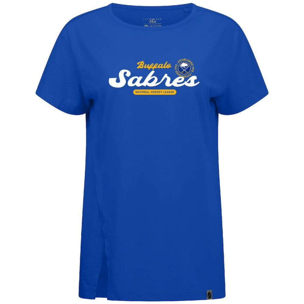 NHL Royal Buffalo Sabres Levelwear Women's Influx Monument T-Shirt