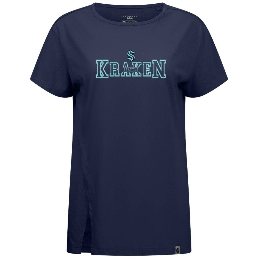 NHL Deep Sea Blue Seattle Kraken Levelwear Women's Influx Journey T-Shirt