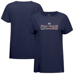 NHL Navy Edmonton Oilers Levelwear Women's Influx Journey T-Shirt