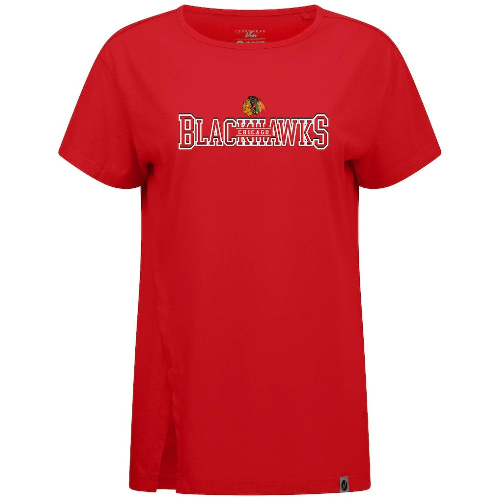 NHL Red Chicago Blackhawks Levelwear Women's Influx Journey T-Shirt