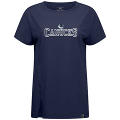 NHL Navy Vancouver Canucks Levelwear Women's Influx Journey T-Shirt