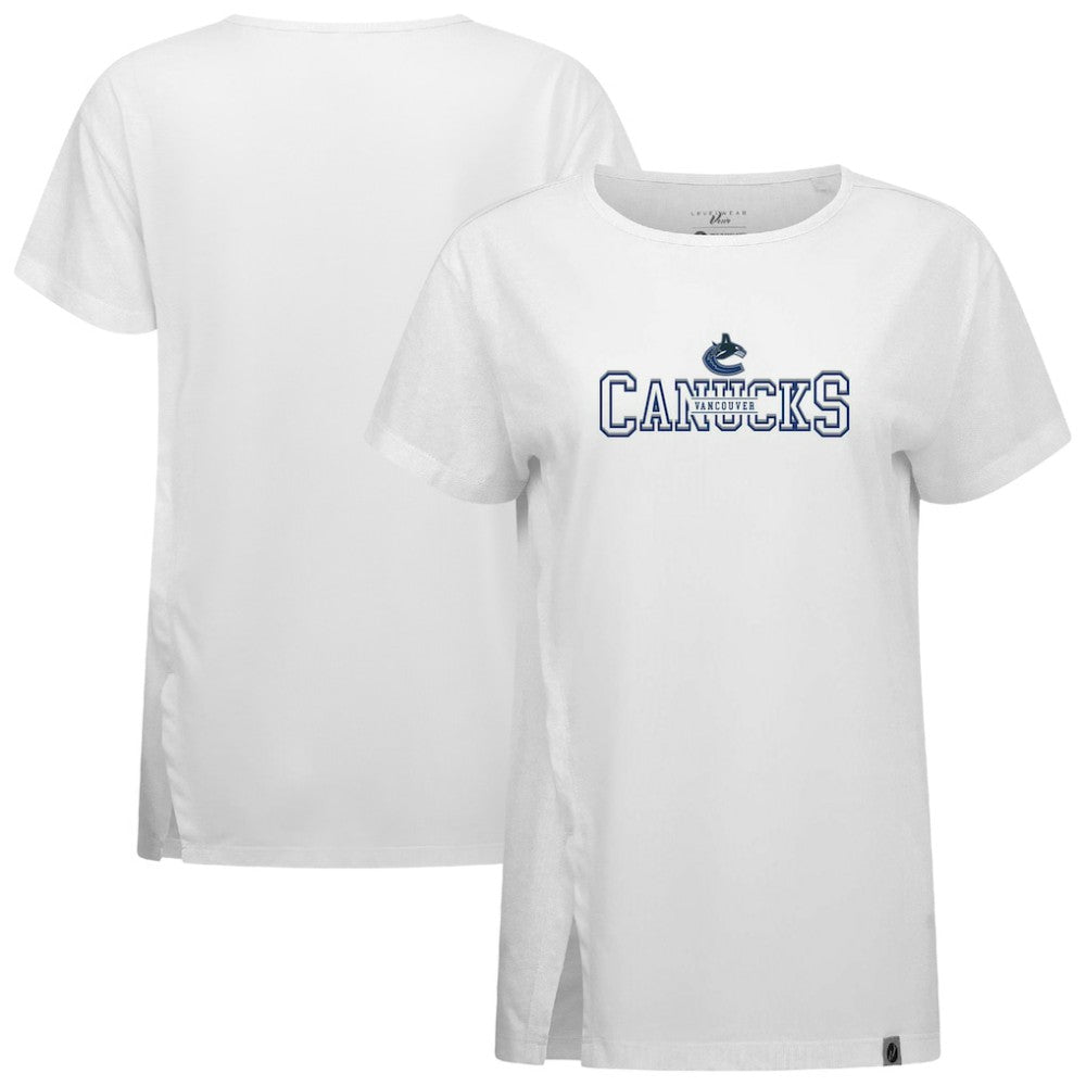 NHL White Vancouver Canucks Levelwear Women's Influx Journey T-Shirt