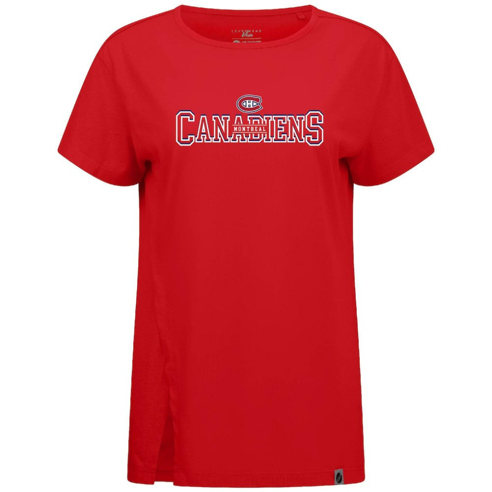NHL Red Montreal Canadiens Levelwear Women's Influx Journey T-Shirt