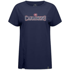 NHL Navy Montreal Canadiens Levelwear Women's Influx Journey T-Shirt