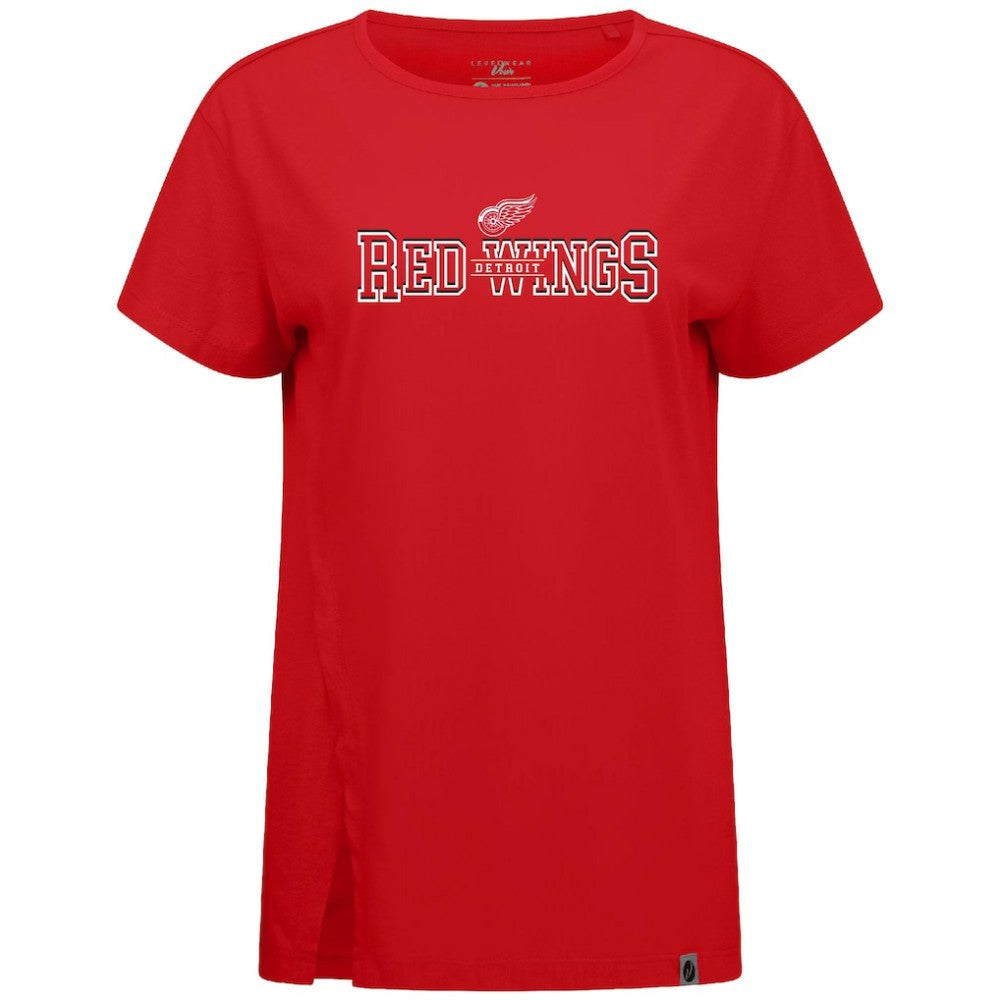 NHL Red Detroit Red Wings Levelwear Women's Influx Journey T-Shirt