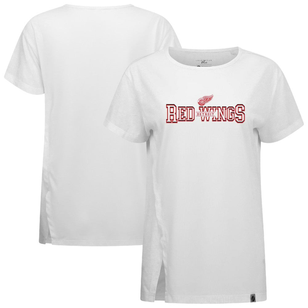 NHL White Detroit Red Wings Levelwear Women's Influx Journey T-Shirt