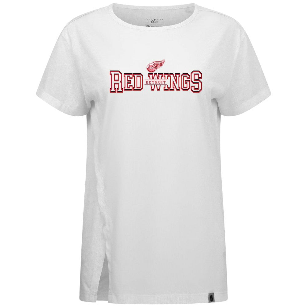 NHL White Detroit Red Wings Levelwear Women's Influx Journey T-Shirt