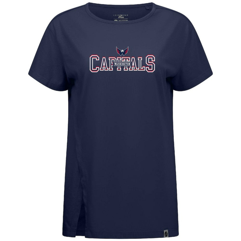NHL Navy Washington Capitals Levelwear Women's Influx Journey T-Shirt
