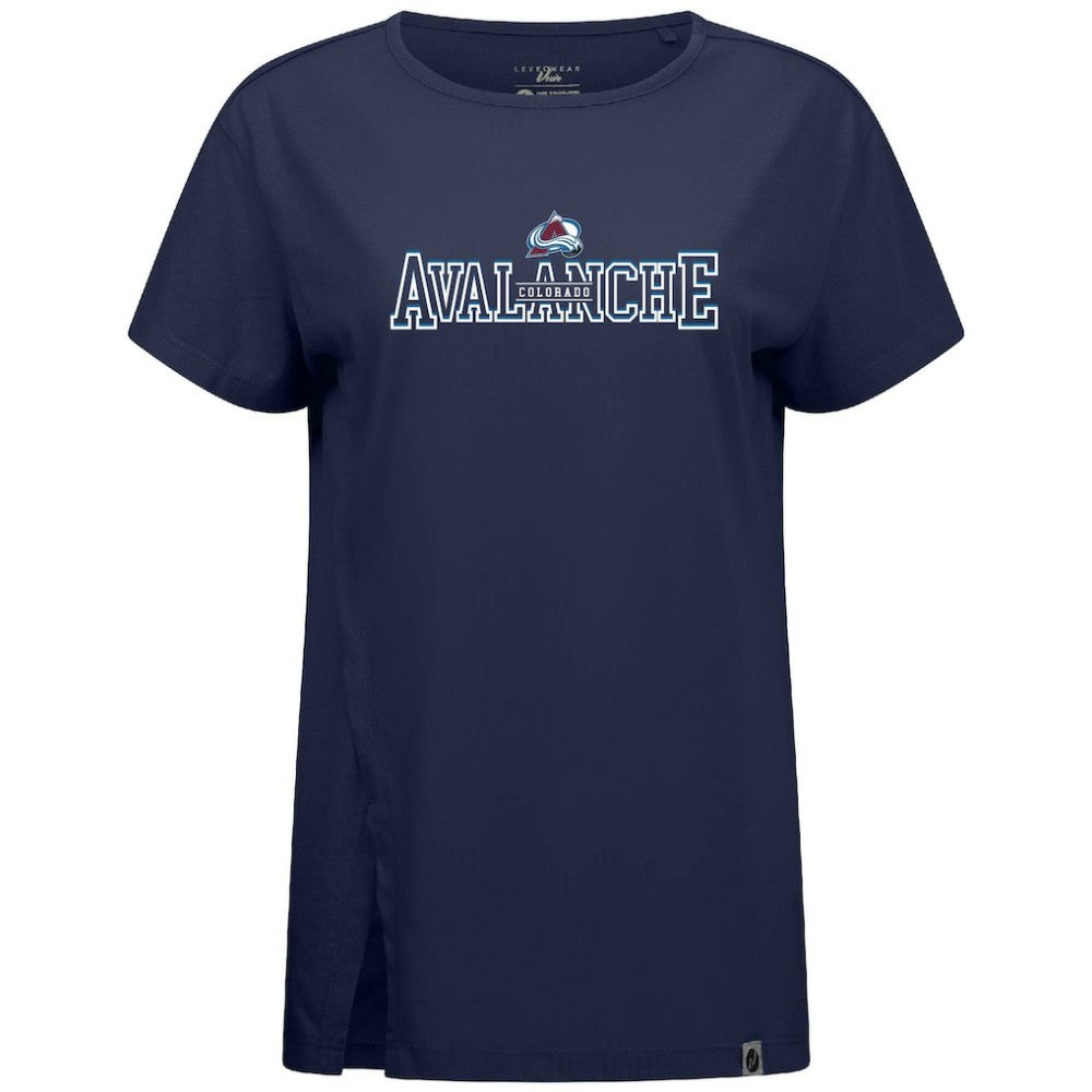 NHL Navy Colorado Avalanche Levelwear Women's Influx Journey T-Shirt