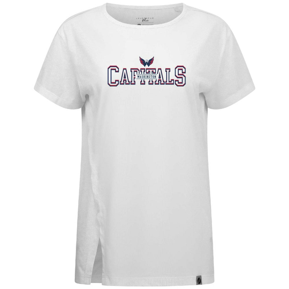 NHL White Washington Capitals Levelwear Women's Influx Journey T-Shirt