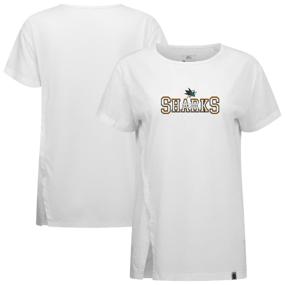 NHL White San Jose Sharks Levelwear Women's Influx Journey T-Shirt